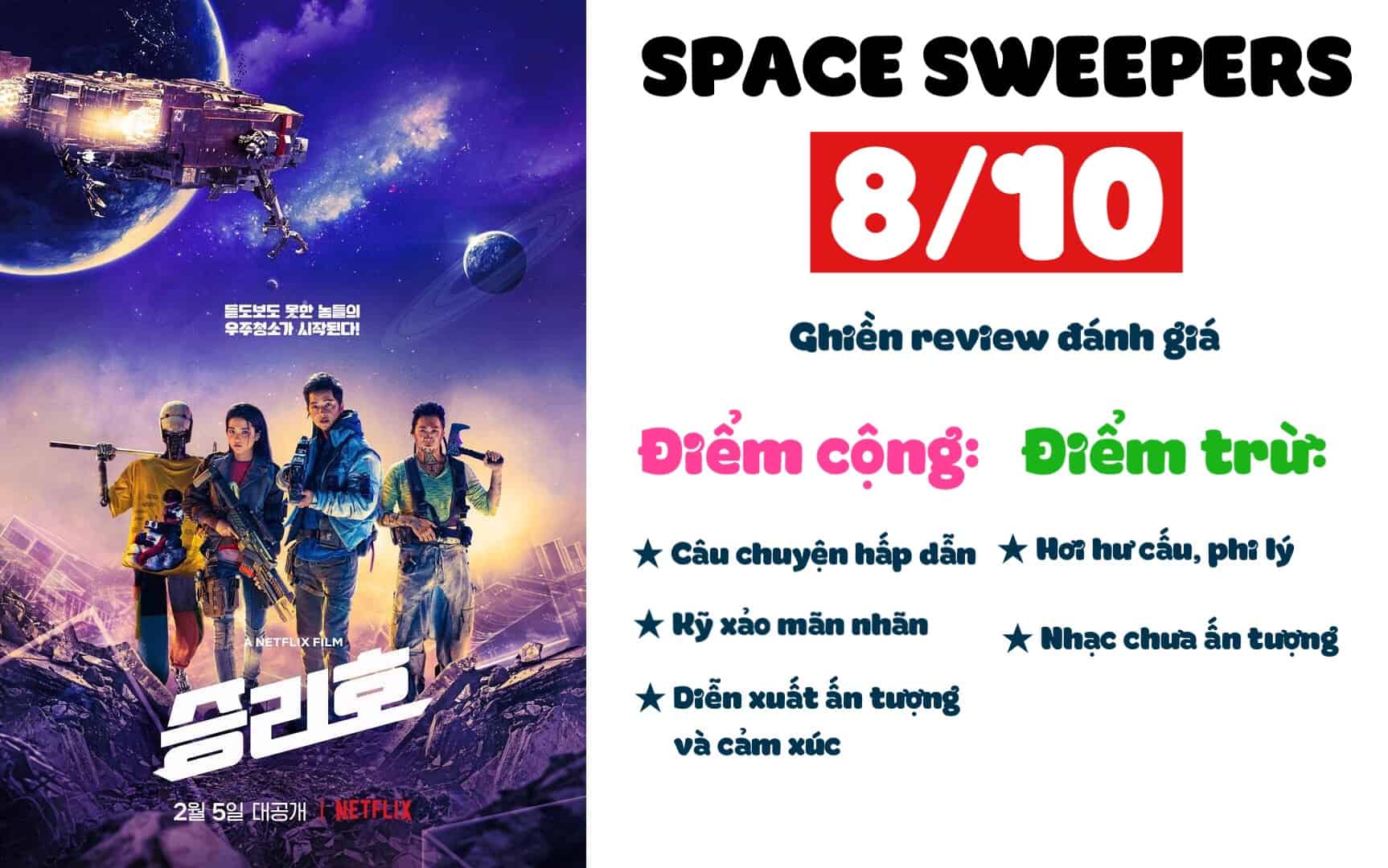 Ghien review - Space Sweepers - Con tau chien thang 